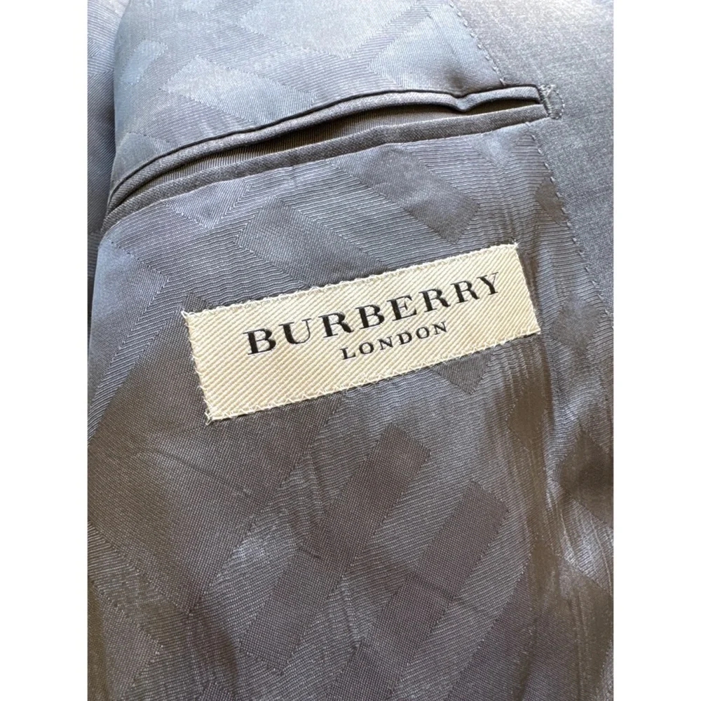 Burberry London Canbury Wool Sports Jacket Blazer Gray Size 56R